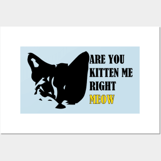 Are You Kitten Me Right Meow Posters and Art